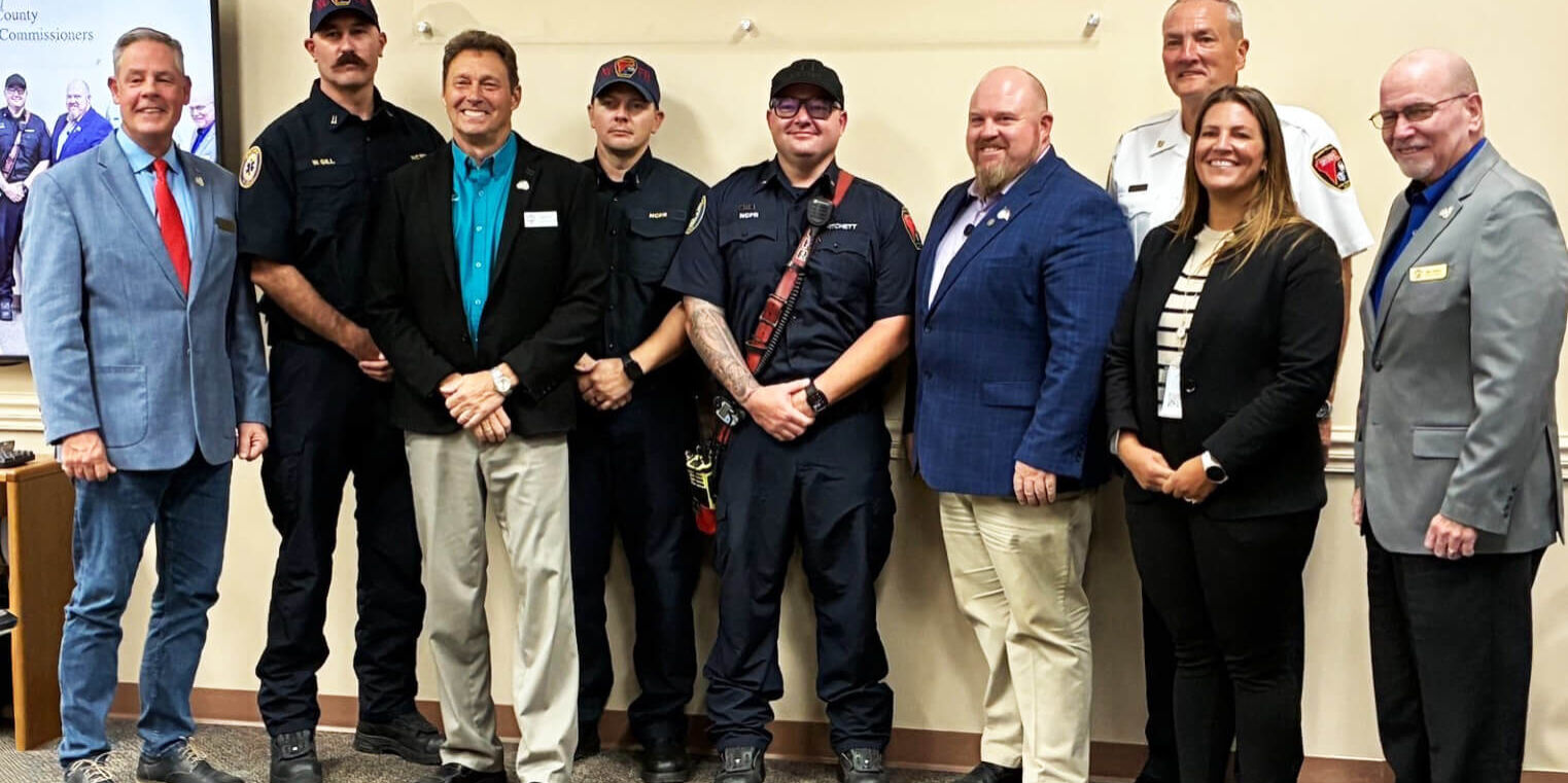 County Commissioners and representatives from Nassau County Fire Rescue - Local 3101 at the Monday, September 22, 2025 meeting following the ratification of the new Local 3101 Bargaining Agreement